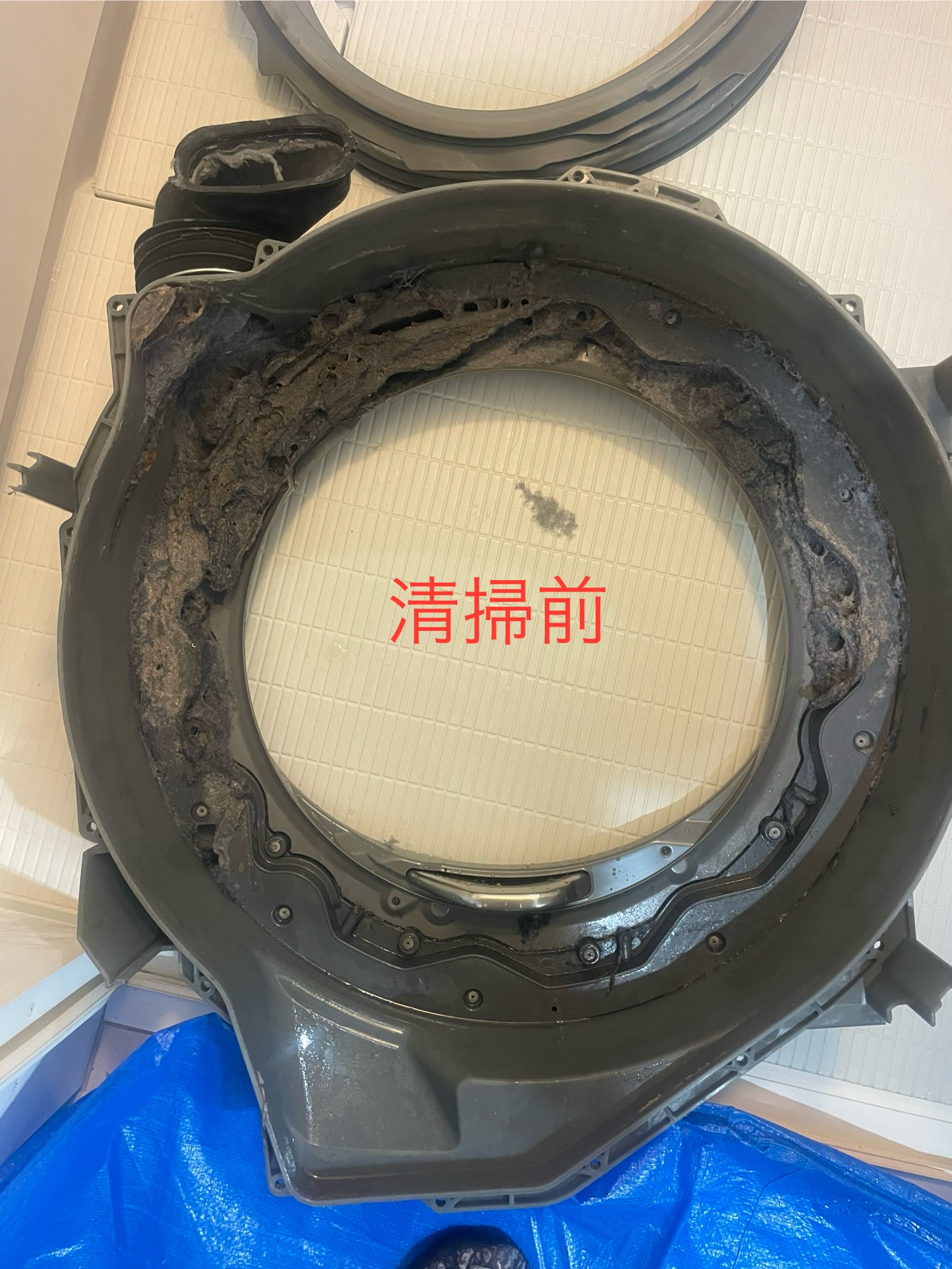 脱水カバー清掃前