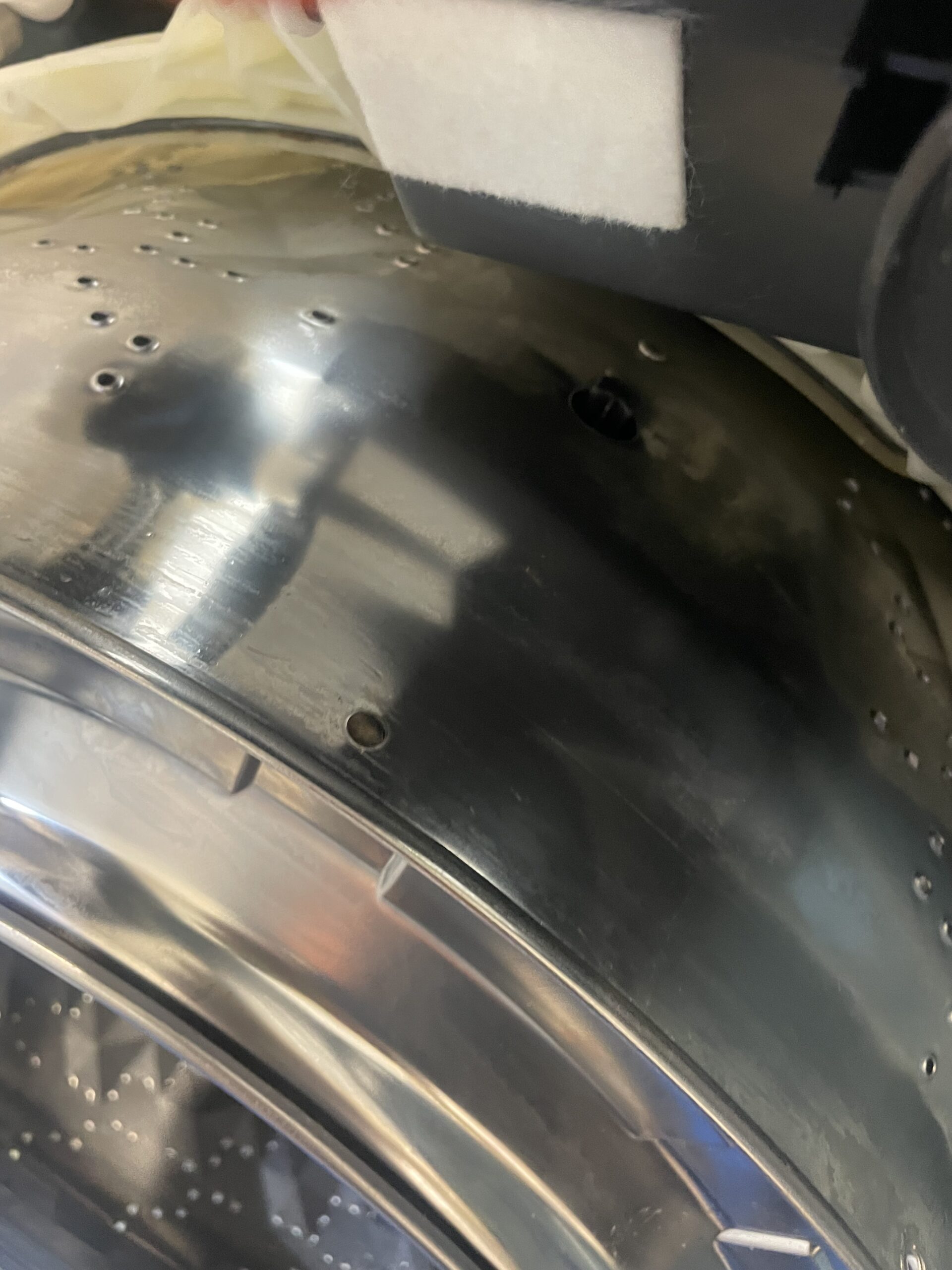 洗浄後のドラム槽