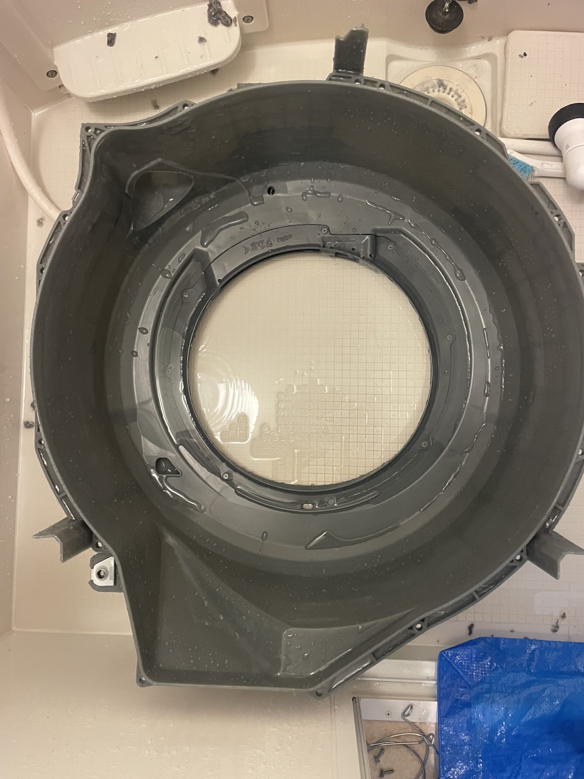 脱水カバー洗浄後