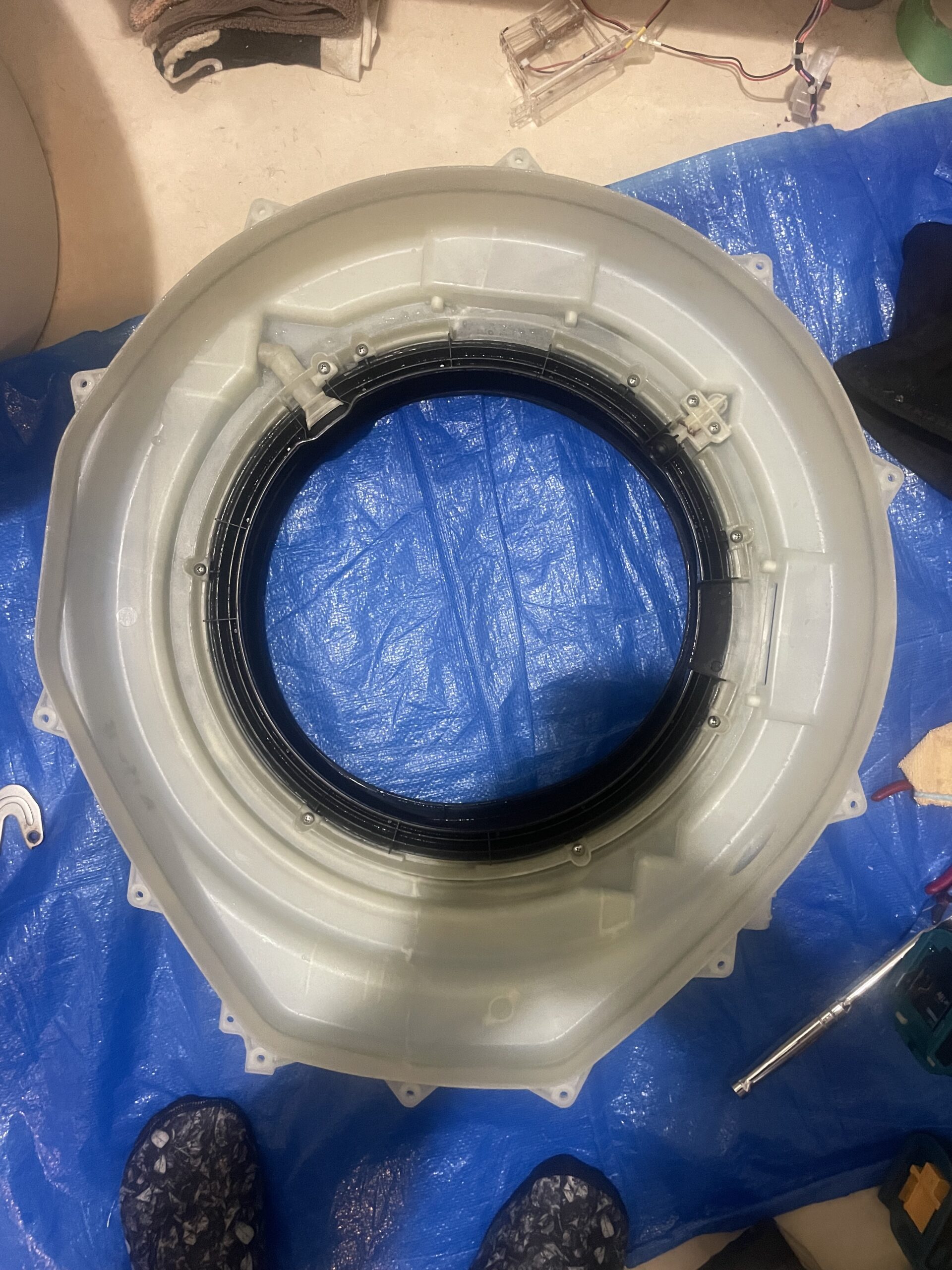 脱水カバー洗浄後