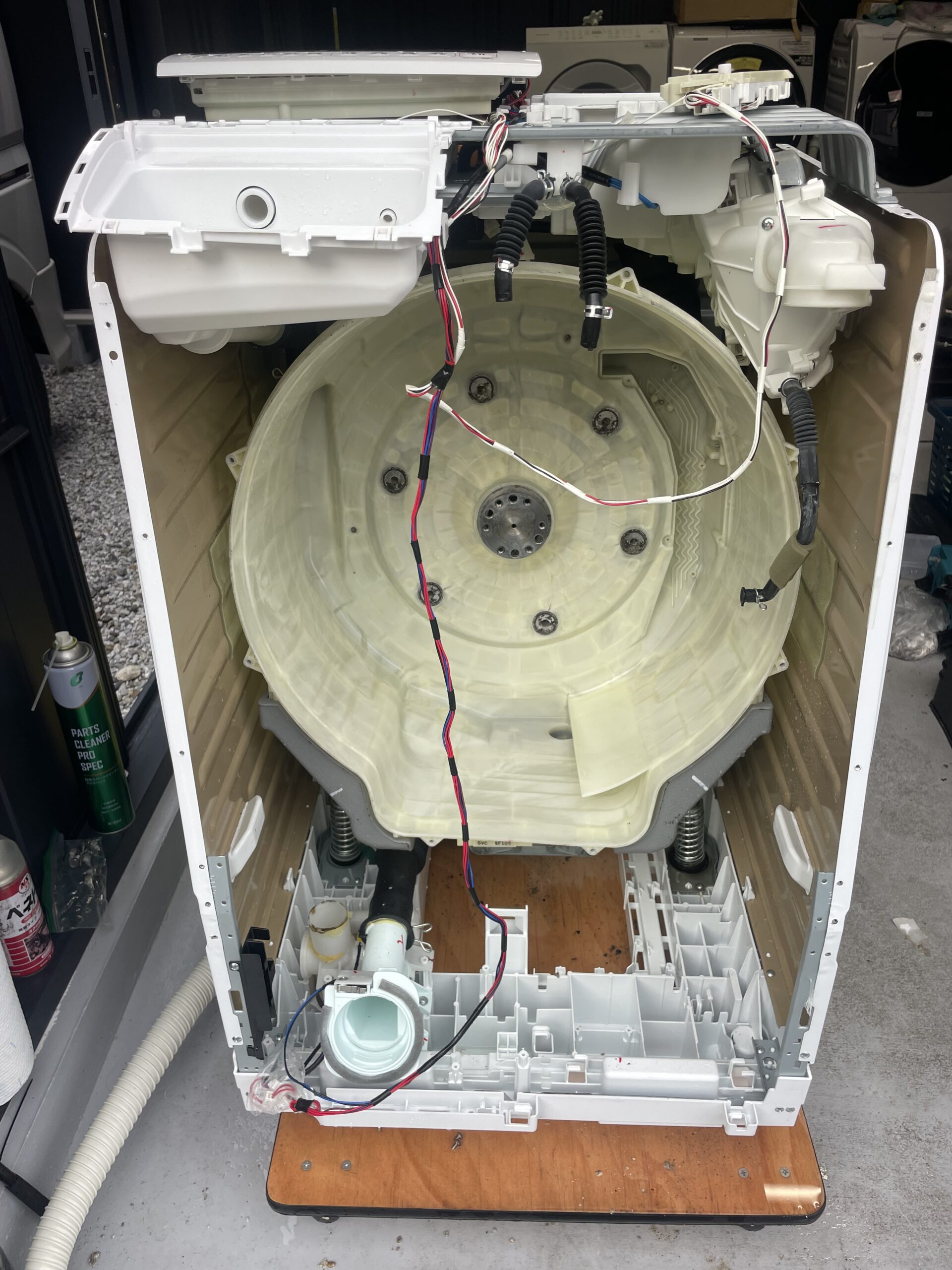 日立 BD-SG100GL 水槽内部 完全分解洗浄後
