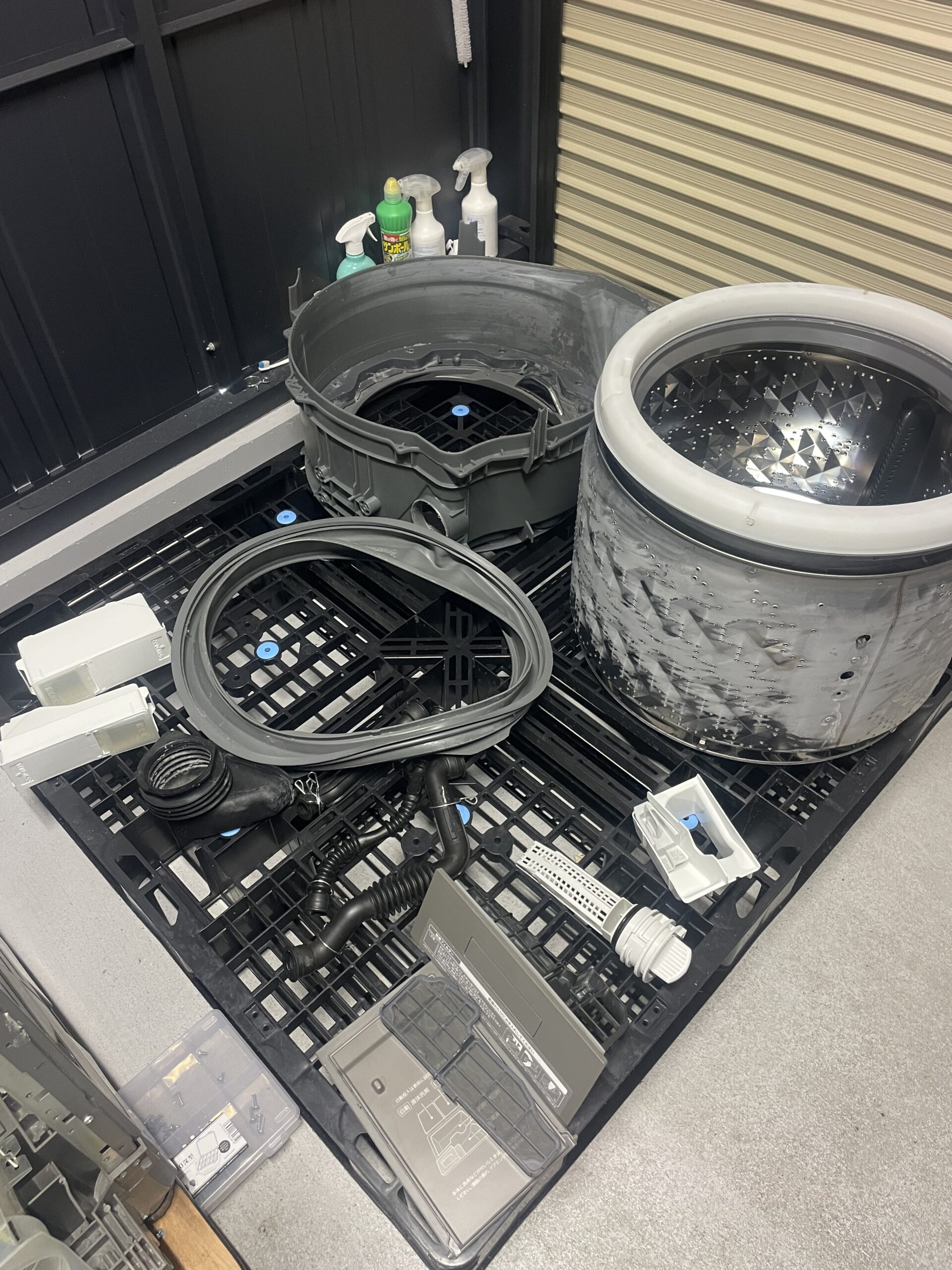 Panasonic NA-VG2200L 分解洗浄前の取り外した部品